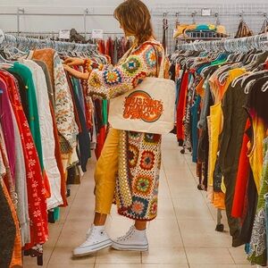 SOLD Granny square crochet hoodie sweater